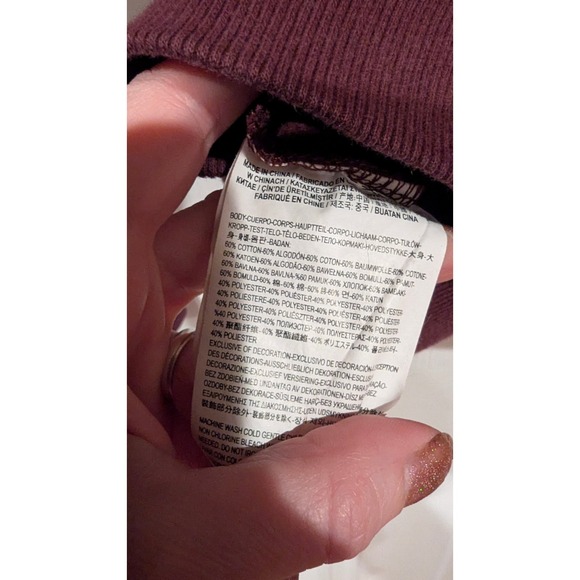 Vans Burgundy Checkerboard Pullover Hoodie Sweatshirt Size S - Picture 7 of 9